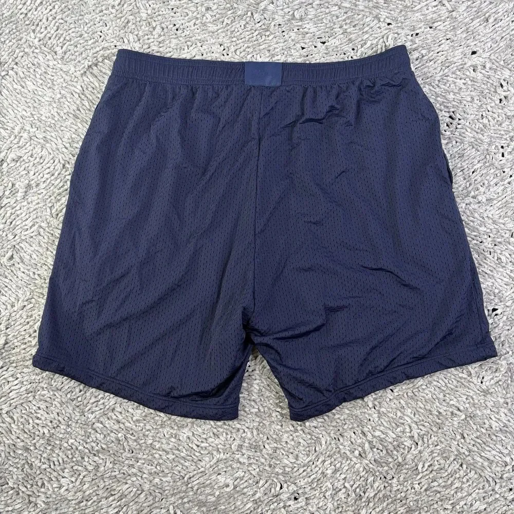 Nice Laundry Mesh Shorts Mens XL Lined Navy Blue Stretch Drawstring Loungewear